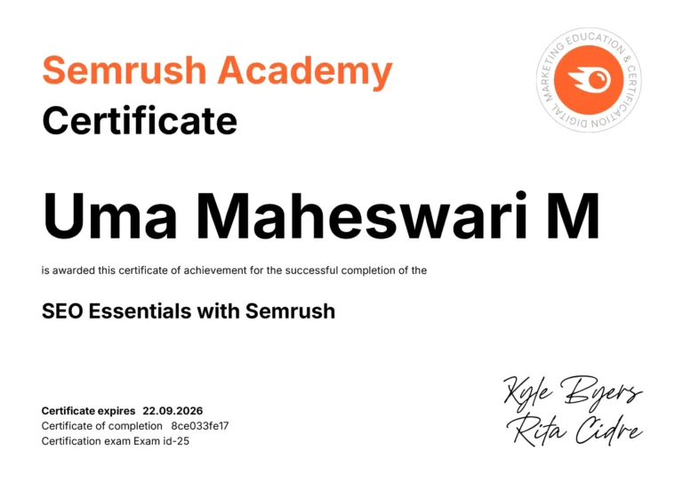 semrush-certificate-of-passionate-digital-marketing-freelancer-in-dubai